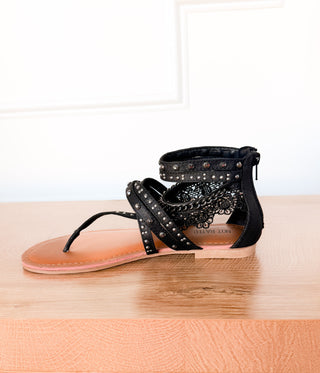 Willow Sandal in Black - Glamourous Grace