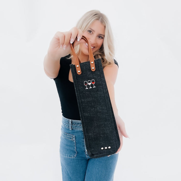 Gifted Canvas Reusable Wine Tote - Glamourous Grace