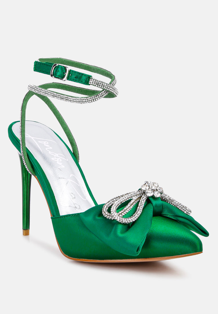 Winged High Heel Rhinestone Embellished Sandals - Glamourous Grace