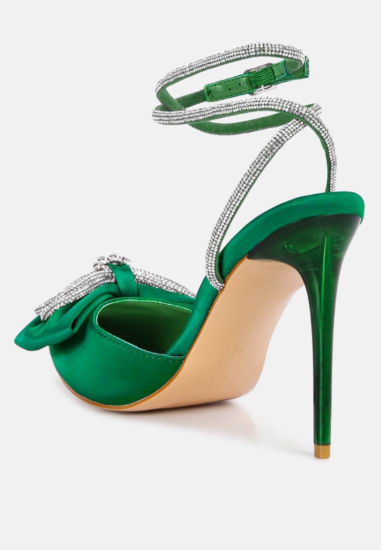 Winged High Heel Rhinestone Embellished Sandals - Glamourous Grace
