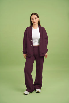 Women's Dropped Shoulder Button Set