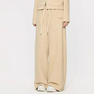 Women's Knitted Hooded Cardigan Jacket and Trousers Tracksuit Set