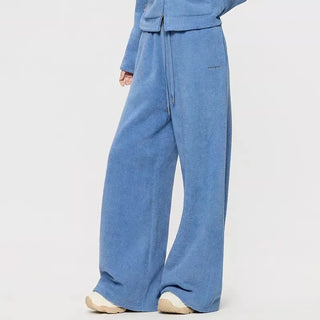 Women's Knitted Hooded Cardigan Jacket and Trousers Tracksuit Set