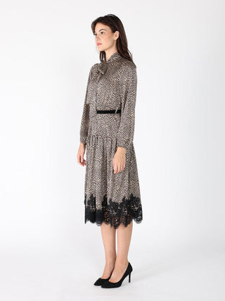 Women's Leopard Silk Casual Dress