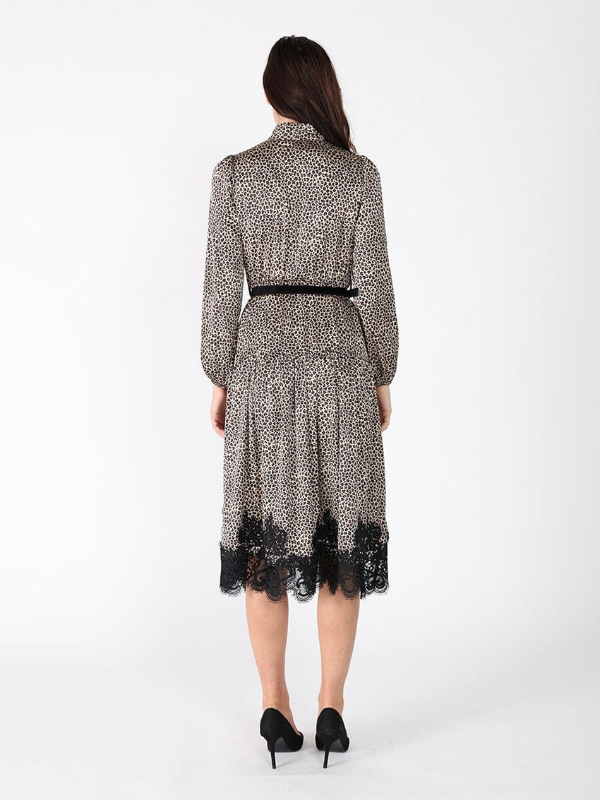 Women's Leopard Silk Casual Dress