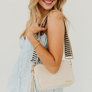 Woven Willow Camera Crossbody Bag