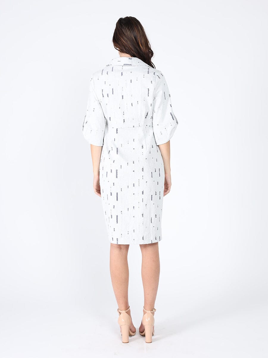 Wrap denim V-collar neck dress - Glamourous Grace