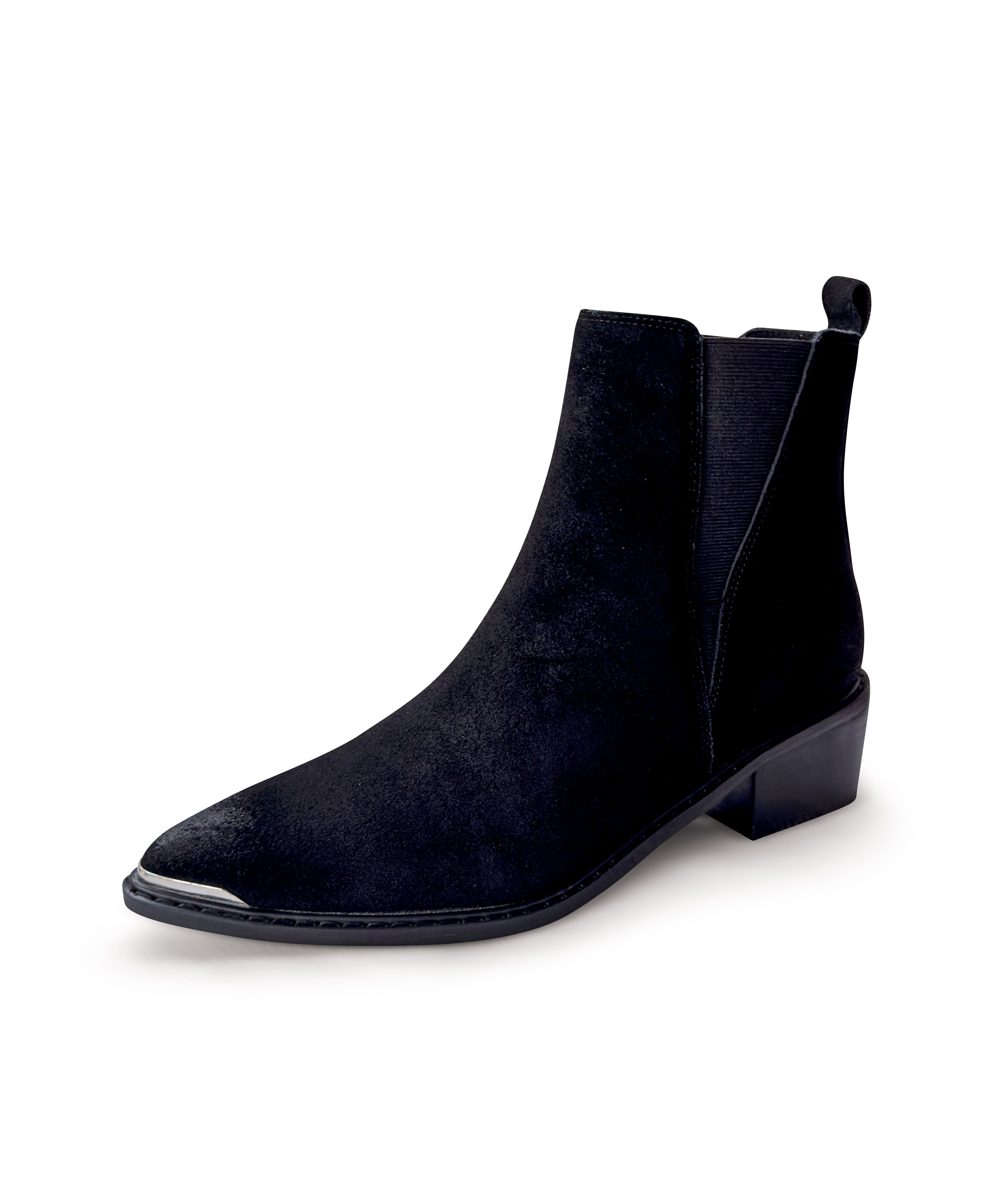 Wylie Suede Ankle Boot in Black - Glamourous Grace