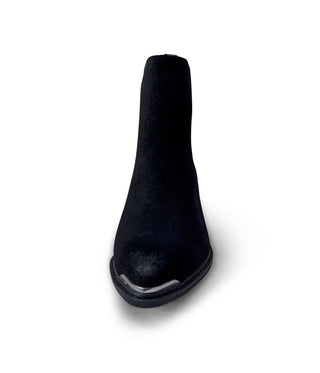 Wylie Suede Ankle Boot in Black - Glamourous Grace