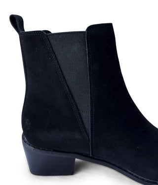 Wylie Suede Ankle Boot in Black - Glamourous Grace