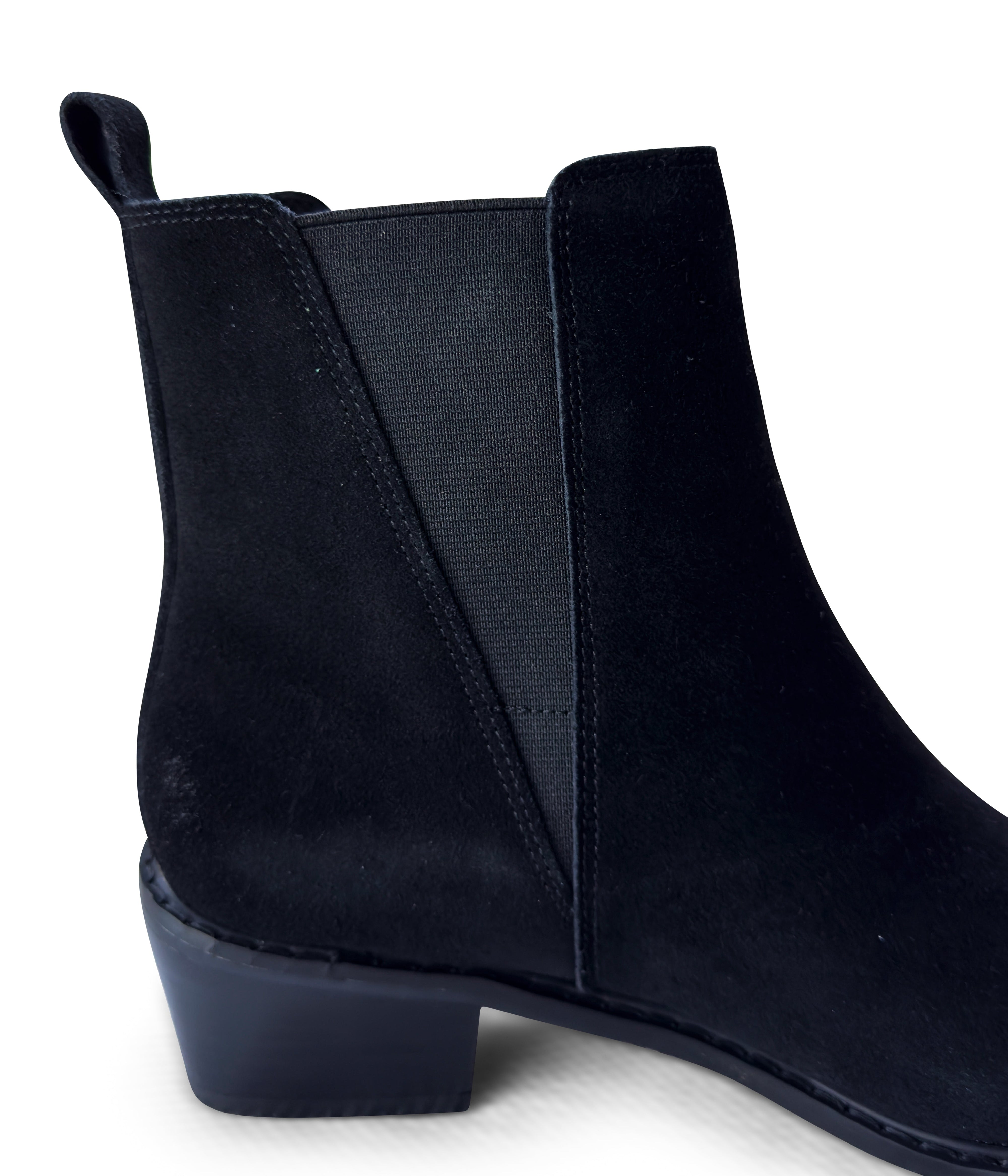 Wylie Suede Ankle Boot in Black - Glamourous Grace