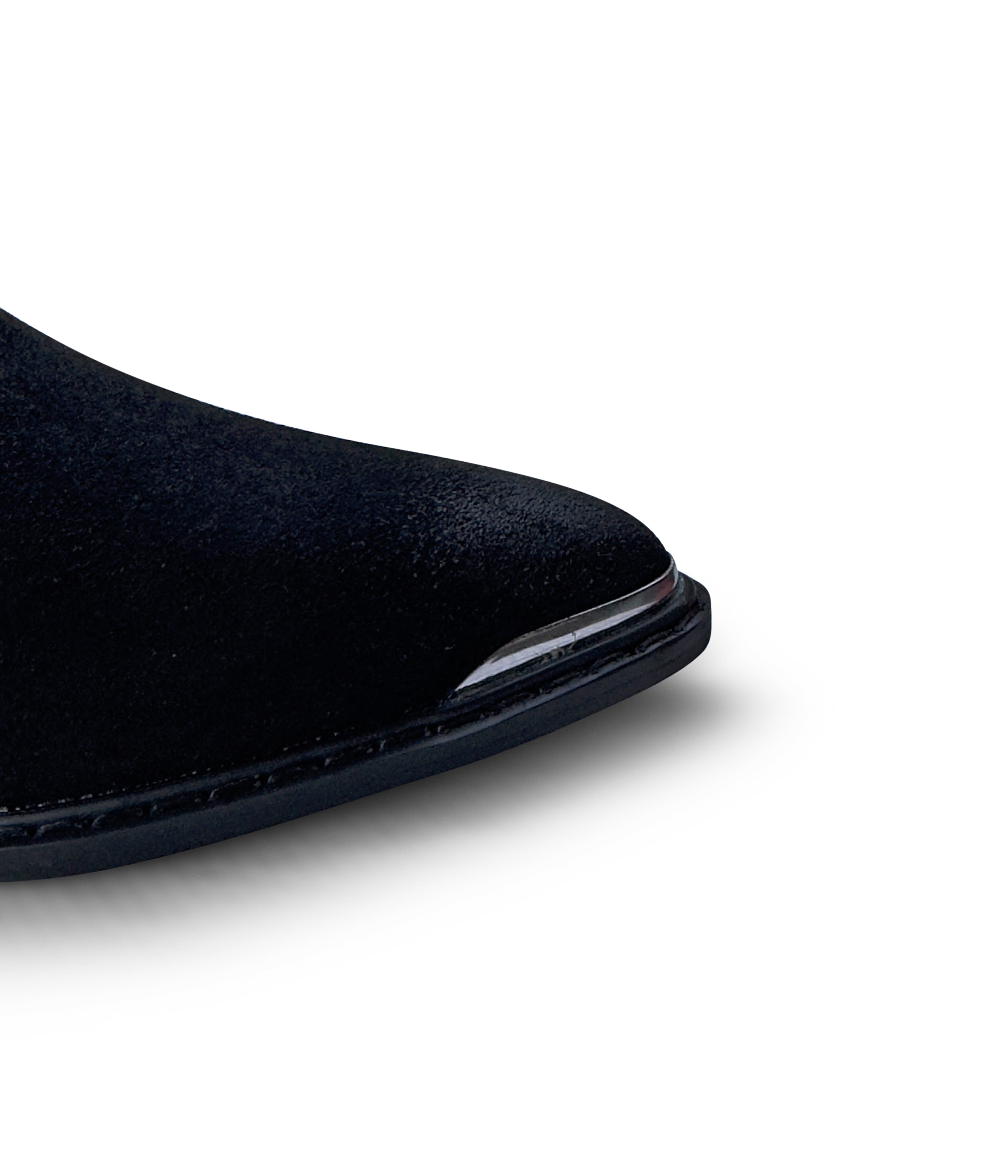 Wylie Suede Ankle Boot in Black - Glamourous Grace