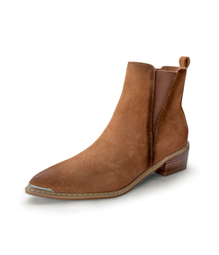 Wylie Suede Ankle Boot in Tan - Glamourous Grace