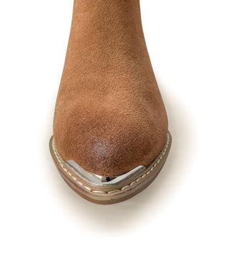 Wylie Suede Ankle Boot in Tan - Glamourous Grace