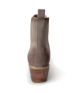 Wylie Suede Ankle Boot in Taupe - Glamourous Grace