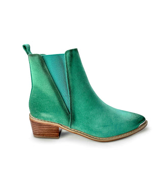 Wylie Suede Ankle Boot in Teal - Glamourous Grace