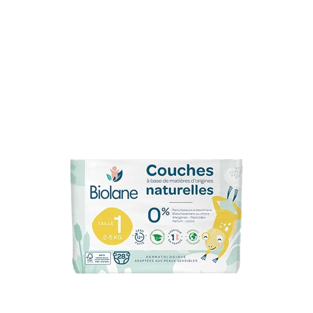 Biolane Eco-Friendly Diapers for Newborns - Sustainable, Natural, and Gentle on Skin (2-5 Kg, 28 Count) - Glamourous Grace