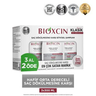 Bioxcin Anti Hair Loss Shampoo for Dry/Normal Hair - 10.14 fl oz, Herbal, pH Balanced, Clinically Tested - Glamourous Grace
