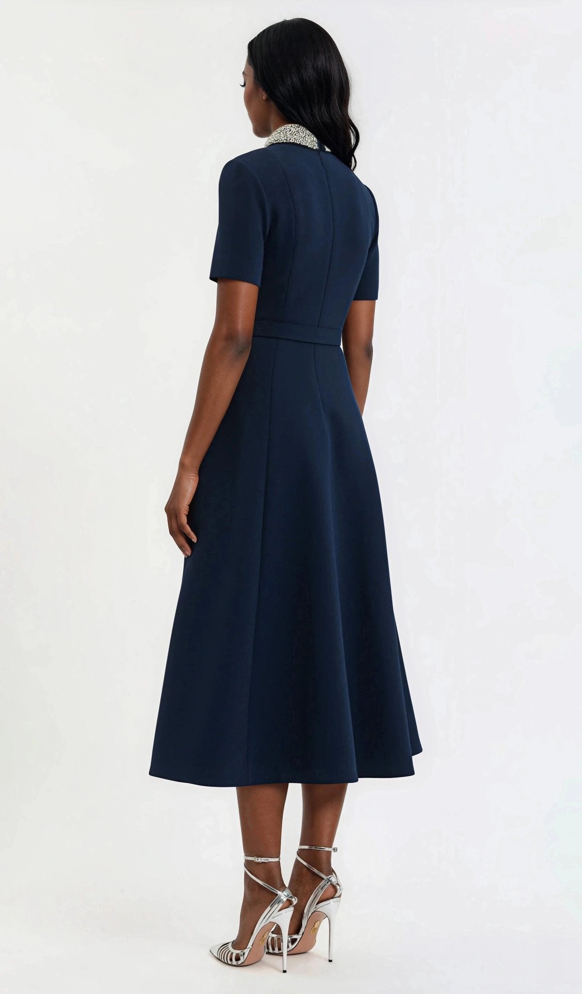 Xena S/S Midi – Navy Blue - Glamourous Grace