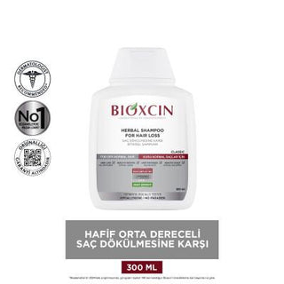 Bioxcin Anti Hair Loss Shampoo for Dry/Normal Hair - 10.14 fl oz, Herbal, pH Balanced, Clinically Tested - Glamourous Grace