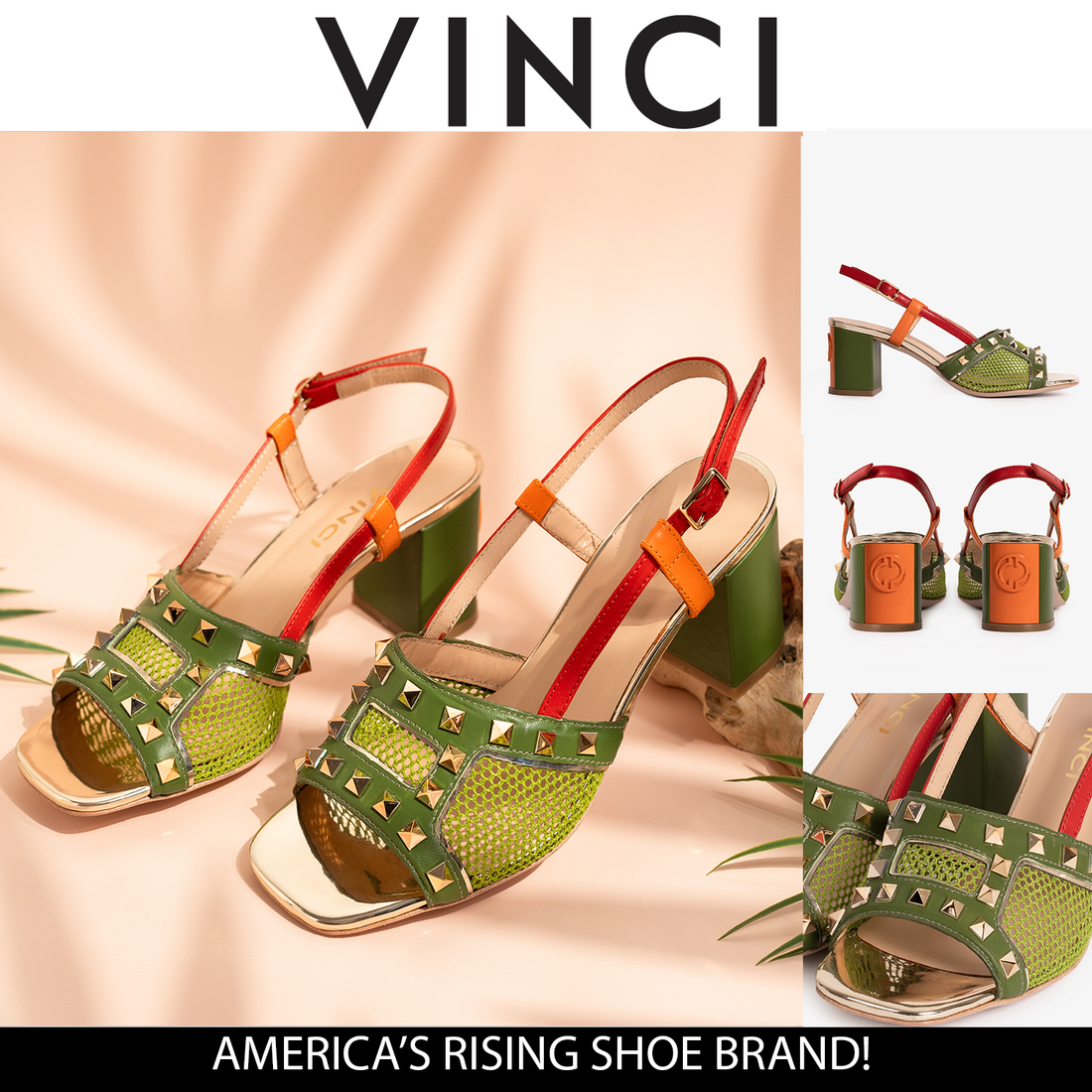 The Linea Green Leather Women Slingback Sandal - Glamourous Grace