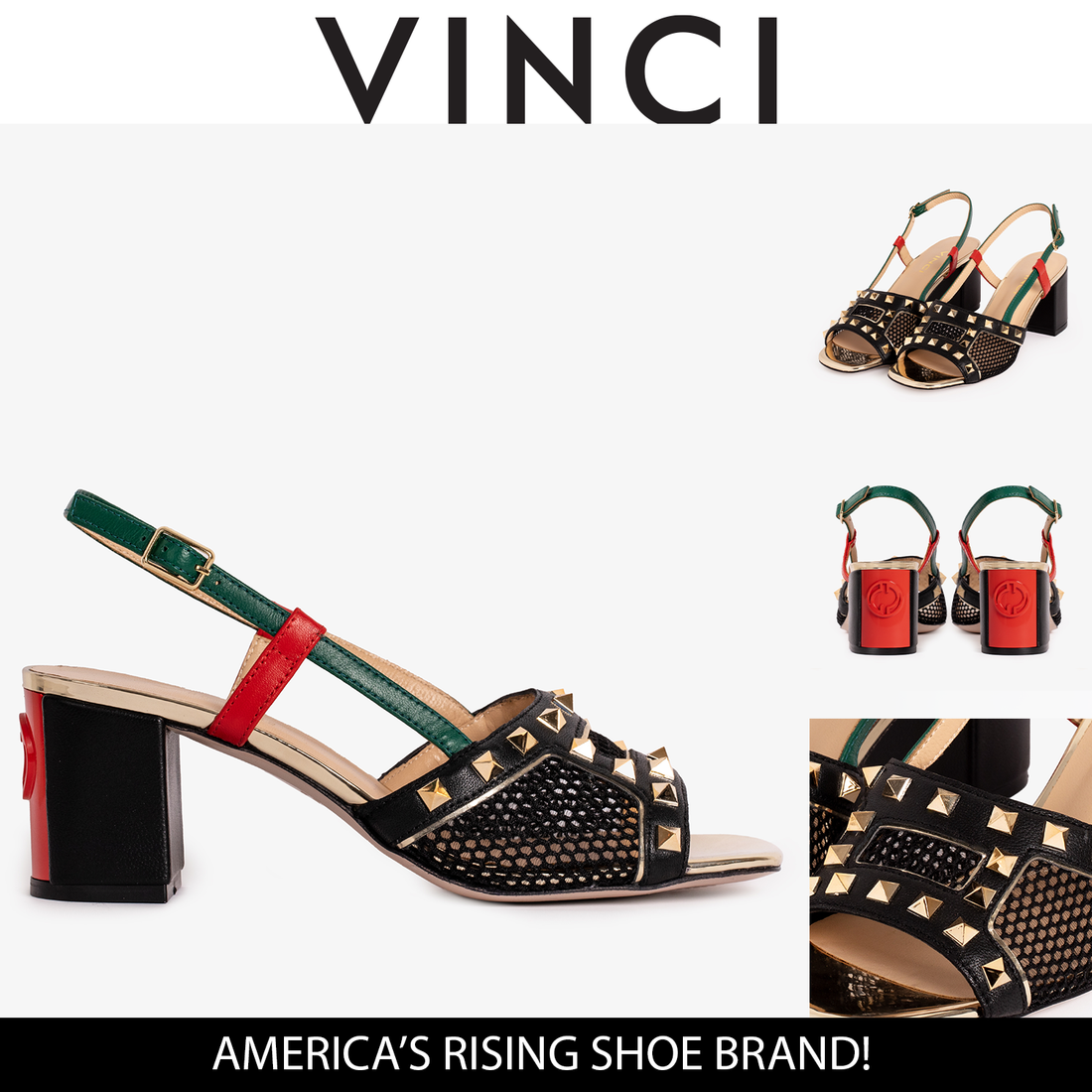 The Linea Black Leather Women Slingback Sandal - Glamourous Grace