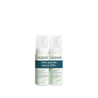 Caudalie Vinoclean Gentle Foaming Cleanser: 2x150ml - Natural Face Wash for Sensitive Skin - Experience Gentle & Effective Cleansing. - Glamourous Grace