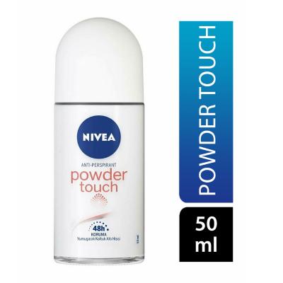 Nivea Powder Touch Women's Roll-On Deodorant - 50ml - Alcohol-Free, Colorant-Free, Long Lasting Dryness - Glamourous Grace