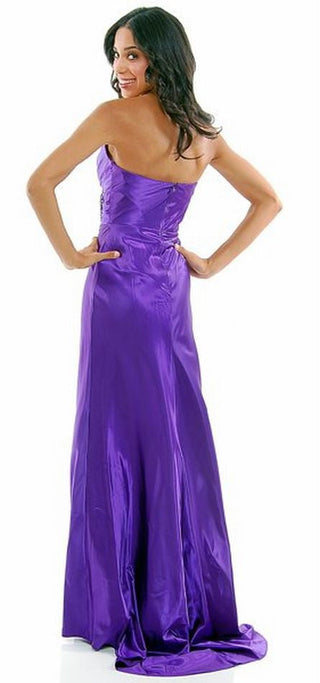 CLEARANCE - Cinderella Divine 7704 Strapless Sweetheart Long Satin Dress (Size L)