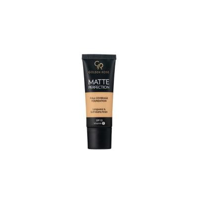 Golden Rose Vegan Matte Perfection Full Coverage Foundation - Long Lasting & SPF15 - Glamourous Grace