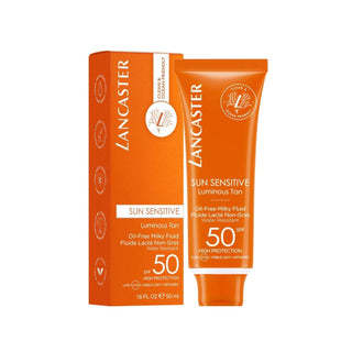Lancaster Sun Sensitive Oil Free Milky Fluid SPF50 Sunscreen for Sensitive Skin - Oil-Free, Milky Fluid Texture, SPF50 Protection - Glamourous Grace