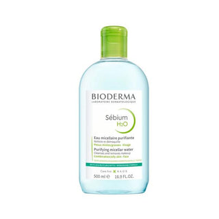 Bioderma Sebium H2O Micellar Water for Oily and Acne-Prone Skin - Gentle Makeup Remover & Cleanser, Dermatologically Tested, 16.91 fl oz - Glamourous Grace