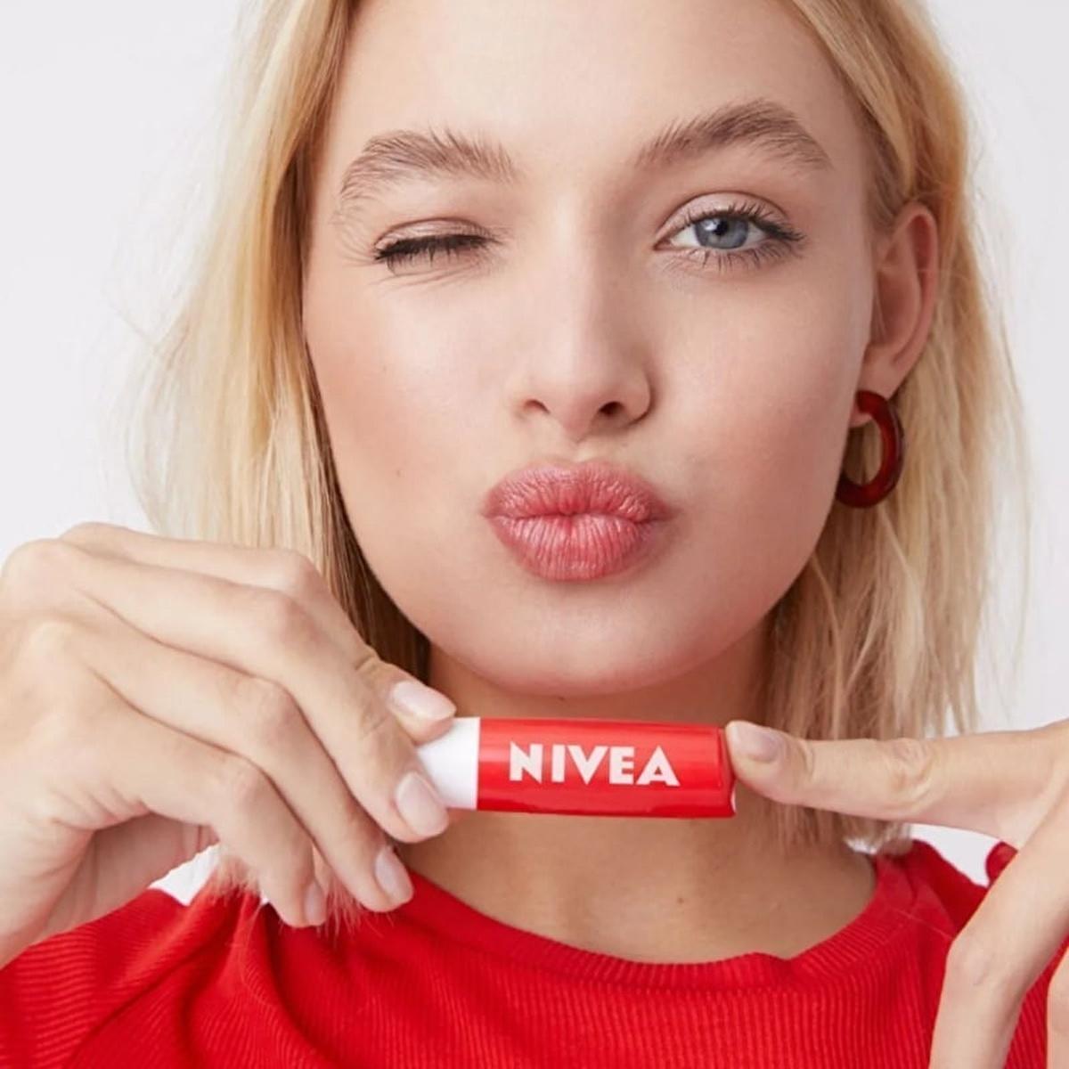 Nivea Nourishing Lip Care Balm with 24-hour Moisturization - Mineral Oil-Free Lip Balm - Glamourous Grace