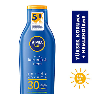 NIVEA Sun SPF 30 Sunscreen Lotion: 48H Moisturizing UVA UVB Protection, Water Resistant, Ocean Friendly - Sensitive Skin Sun Protection - Glamourous Grace