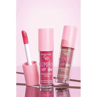 Golden Rose Lip Plumping Gloss - Moisturizing, Plumping, Non-Sticky Lip Gloss with Hyaluronic Acid & Avocado Oil - Glamourous Grace