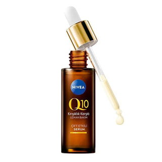 Nivea Anti-Wrinkle Face Serum with Q10 Anti-Glycation Technology - Reduces Deep Wrinkles, Improves Skin Elasticity - Glamourous Grace
