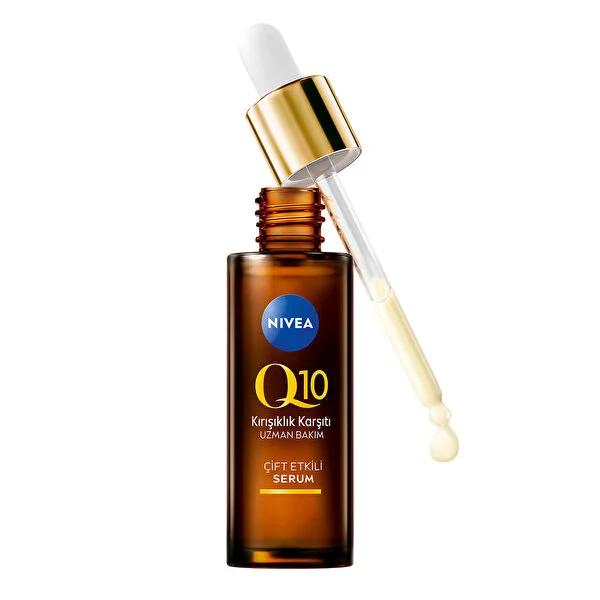 Nivea Anti-Wrinkle Face Serum with Q10 Anti-Glycation Technology - Reduces Deep Wrinkles, Improves Skin Elasticity - Glamourous Grace