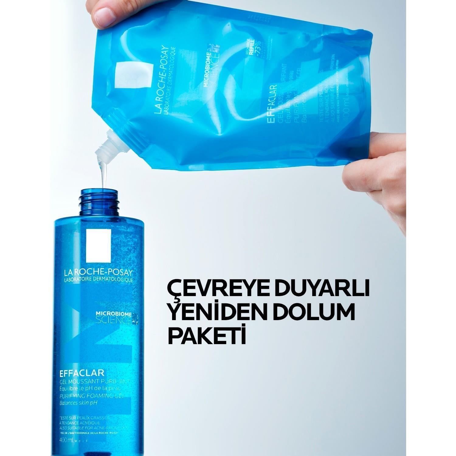 La Roche Posay Effaclar Gel 400ml Refill - Gentle Facial Cleansing for Acne-Prone Skin - Glamourous Grace