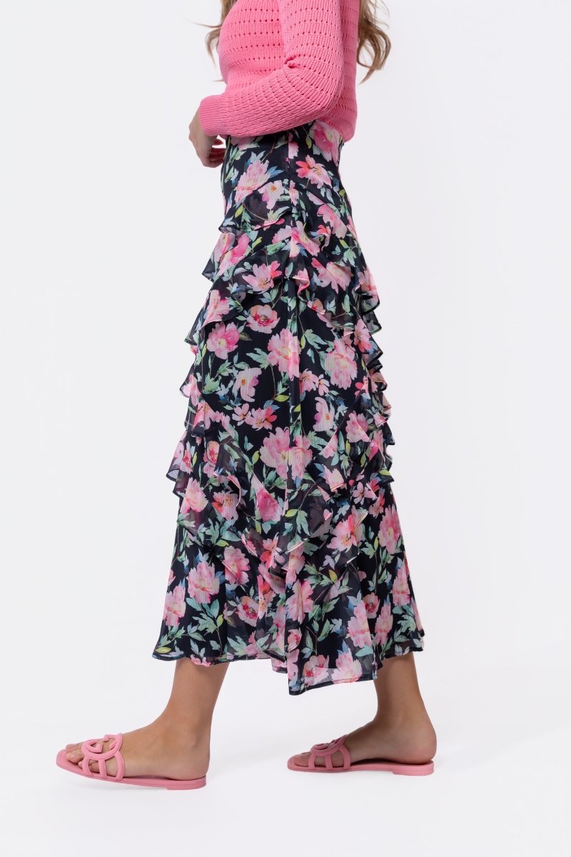 Zella Skirt (Black Ground) - Glamourous Grace