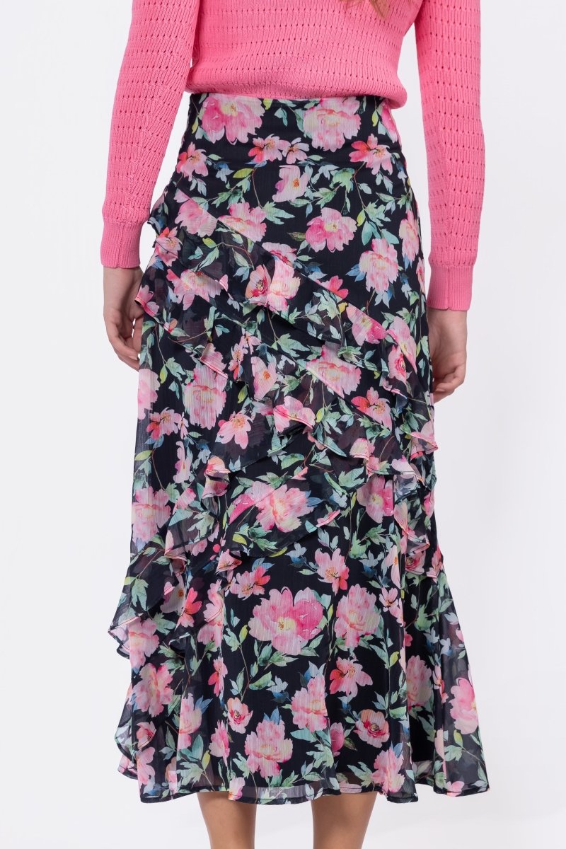 Zella Skirt (Black Ground) - Glamourous Grace