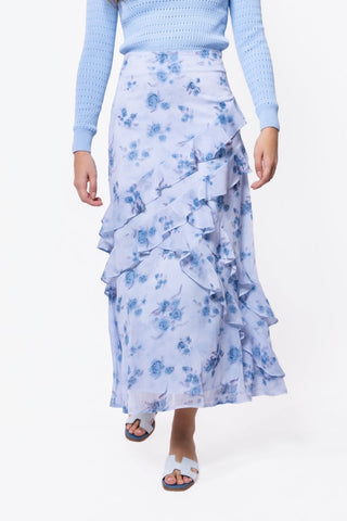 Zella Skirt (Blue Flower)