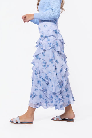 Zella Skirt (Blue Flower)