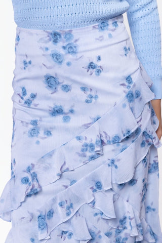 Zella Skirt (Blue Flower)