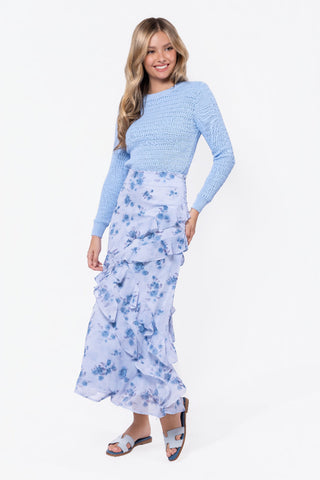 Zella Skirt (Blue Flower)