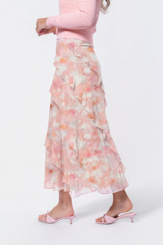 Zella Skirt (Light Pink Pattern)