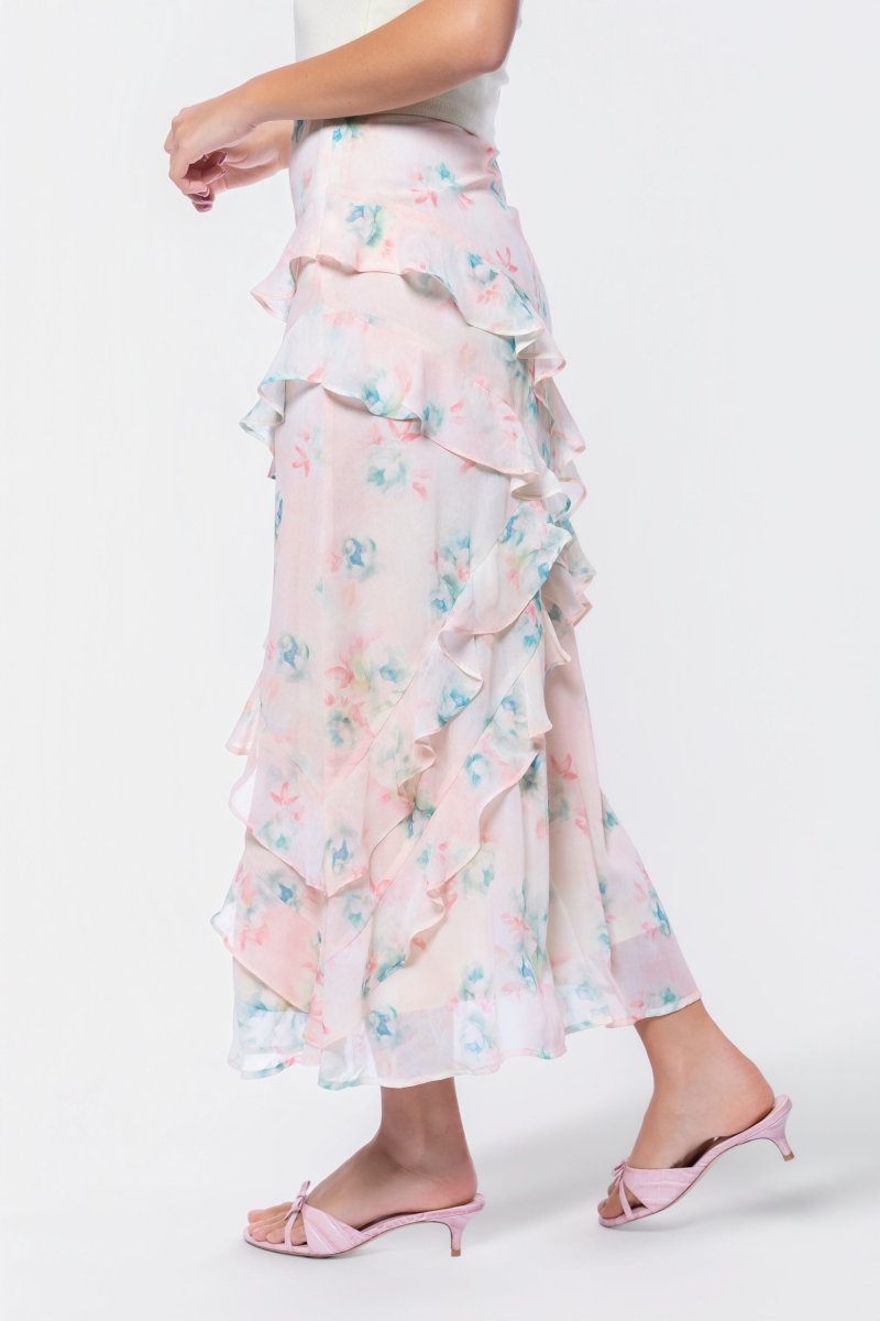 Zella Skirt (Pink/Green) - Glamourous Grace