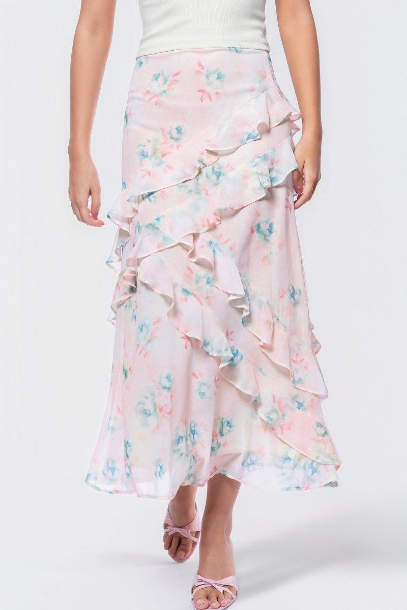 Zella Skirt (Pink/Green) - Glamourous Grace