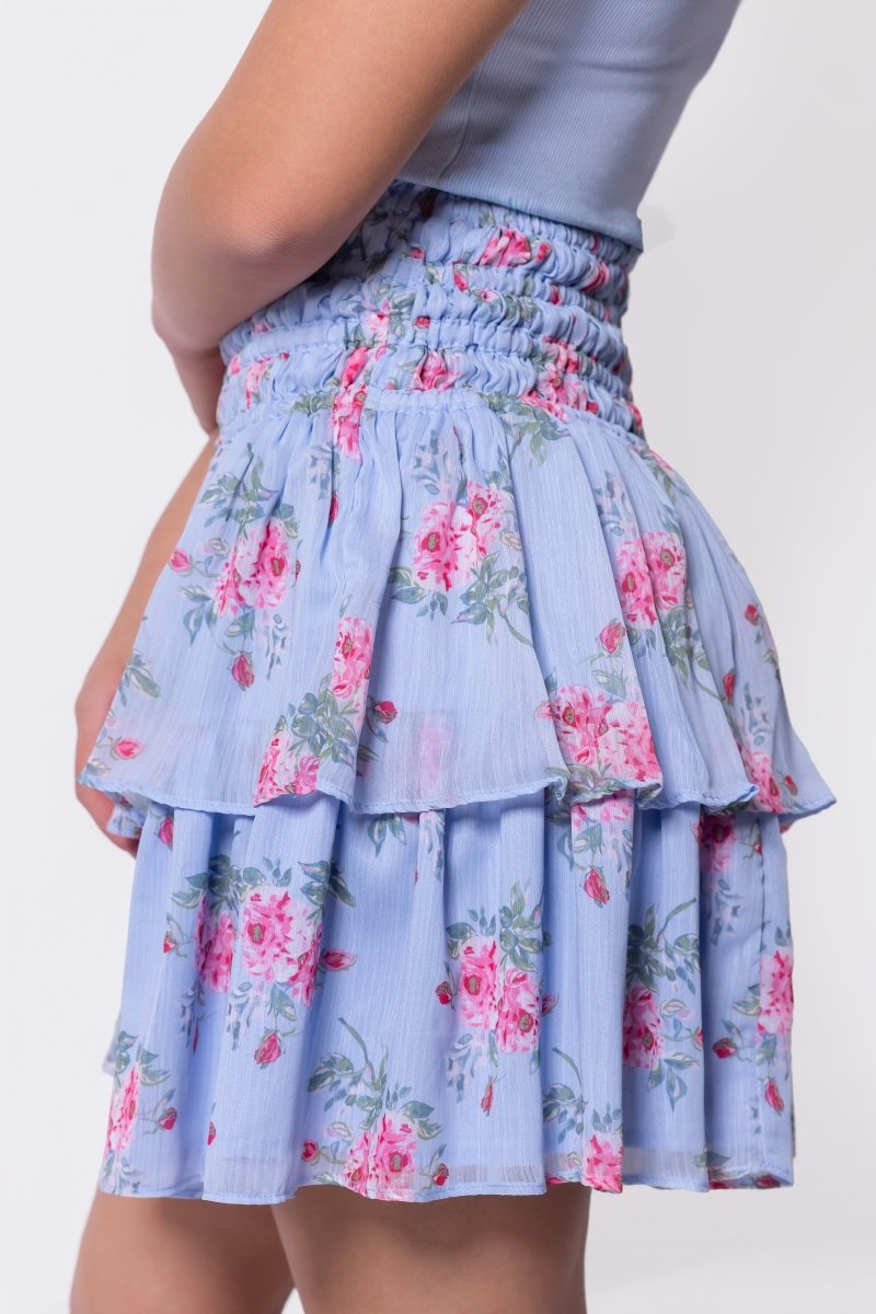 Zena Skirt 20" (Blue Ground) - Glamourous Grace