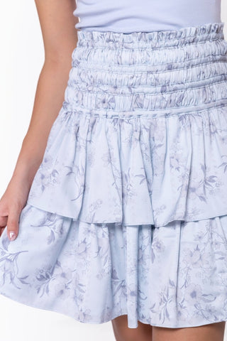 Zena Skirt 20" (Light Blue Flower)