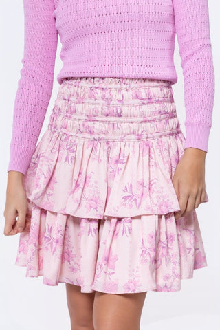 Zena Skirt 20" (Light Pink Flower)